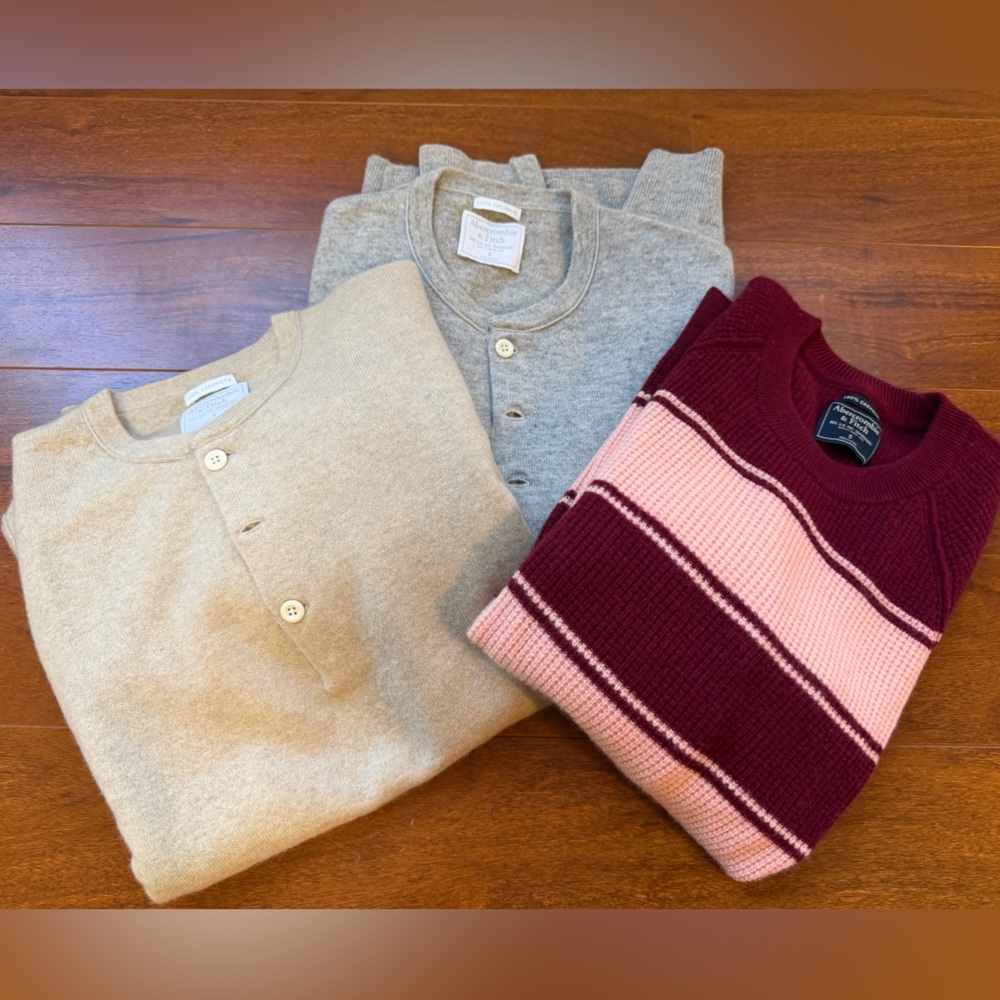 Abercrombie & Fitch 100% Cashmere Sweaters (3 Included)